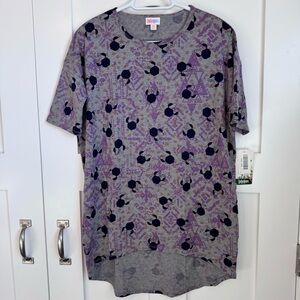 NWT LuLaRoe Irma Shirt Disney Minnie Mouse Geometric Print Size XXS New